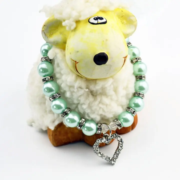Moda elegante gato y perro joyería accesorios para mascotas collar de perlas Collar para mascotas Collar colgantes collares - 1