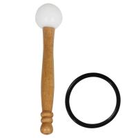 Batidor profesional del cuenco del sonido de Buda del palillo de golpe de cristal con el meditador de goma de la yoga del anillo - details 3