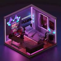 130 x 130 cm, Escritorio Gamer en Forma de L con Soporte de Monitor, Gancho para Auriculares, para Estudio, Oficina, Juegos, Dormitorio (Carbono Negro) - details 81