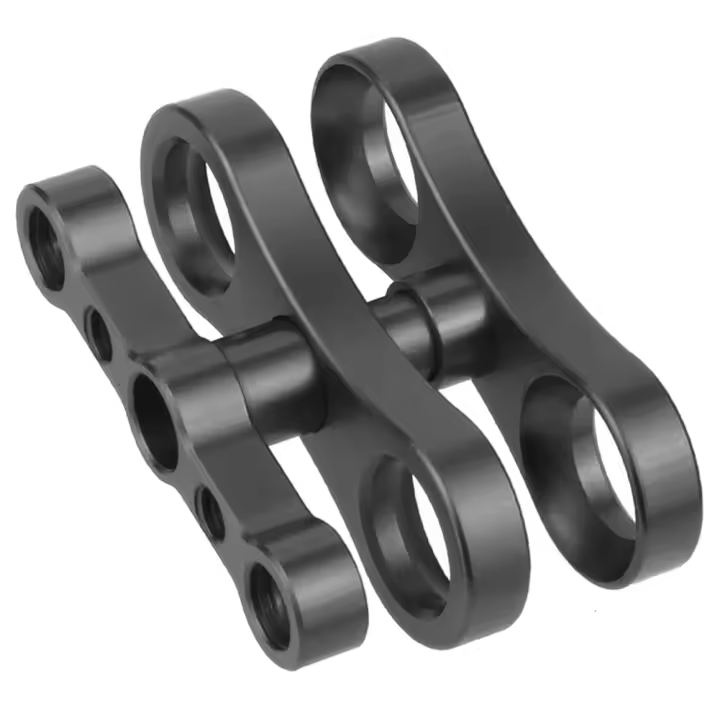 Abrazadera de Clip de mariposa para trípode, brazo de articulación esférica de 1 pulgada, montaje 1/4 3/8 para cámaras Gopro, linterna de luces de buceo subacuáticas - 1