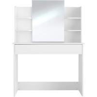 tocador de Maquillaje, Estilo Vintage, Espejo Giratorio, Taburete Acolchado, 4 cajones, Elegante, Muebles Dormitorio, tocador con Espejo, Espejo Maquillaje, tocadores de Maquillaje - details 21