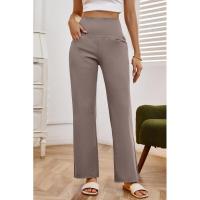 Pantalones de pierna ancha para mujer, cintura alta, lisos, rectos, tres nuevos en otoño, moda coreana, cómodos - details 14