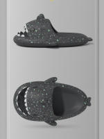 Zapatillas de tiburón con luz nocturna de calabaza de Halloween para mujer, sandalias luminosas, toboganes creativos antideslizantes para el hogar para pareja, Chanclas de exterior para hombres - details 13