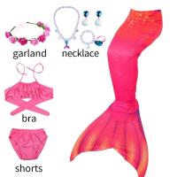 Disfraz de Sirena para Niña, Bañador Infantil, Bañador Bikini con Vestido de Princesa, Sin Monoaleta - details 2