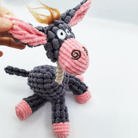 Juguete de Peluche en Forma de Burro Resistente a Mordiscos Entrenamiento Dental Alivio del Estrés - details 0