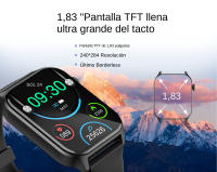 Ivanony Reloj Inteligente Pantalla Táctil Completa de 1.83 pulgadas Tracking de Fitness - details 1