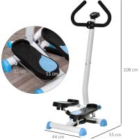 Máquina de Step Stepper Fitness en Casa para Escaleras con Pantalla LCD Manillar y Pedales Antideslizantes Equipo de Ejercicio para Gimnasio Oficina 55x44x108 cm - details 24