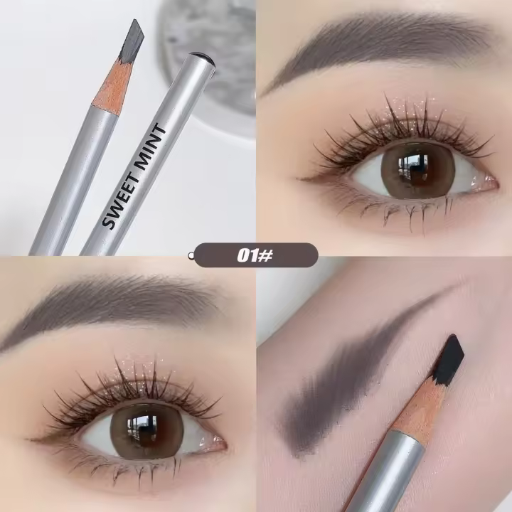 Lápiz de Cejas de Cuchilla Inclinada Impermeable Líneas Naturales de Maquillaje - 1