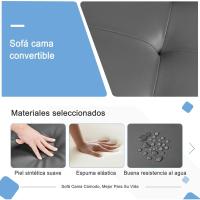 Sofá Cama Plegable de 3 Plazas Tapizado de Piel Sintética Tamaño 166.5 X94 cm Capacidad 350 KG - details 16