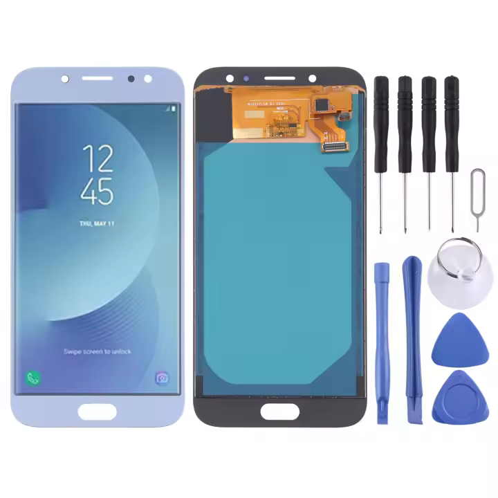 Pantalla LCD TFT para Galaxy J7 (2017) / J7 Pro / J730F/DS, J730FM/DS, AT&T con ensamblaje completo de digitalizador (azul) - 1