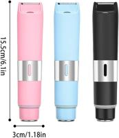 Afeitadoras de pelo lavables, dispositivo eléctrico, afeitadoras eléctricas, removedores de vello corporal, textura ABS presente para mujeres y niñas - details 0