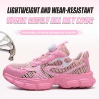 Zapatos de Seguridad Ligeros para Mujer Zapatillas Transpirables con Botón Giratorio - details 1