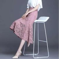 ENCE RAL Falda de punto de cintura alta con cola de pez Moda mujer - details 0