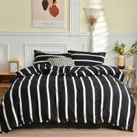 Súper King Seda de Cama con Estampado de Mármol Negro Funda de Edredón Simple Estilo Muebles de Dormitorio Conjunto de Ropa de Cama 220x240 - details 7