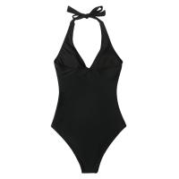 New Sexy Deep V One Piece Swimsuit Women Mesh Backess Swimwear Female Monokini Bathers Bathing Suits Summer Beach Wear - details 3