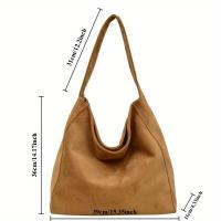 Bolso de Tote de Piel Sintética Suave Vintage Clasp Magnético, Correa Fija, Ligero, Lavable en Máquina, Perfecto para Commuting, Viajes, Trabajo, Uso Diario - details 2
