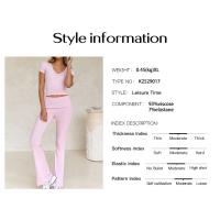 Conjunto Deportivo Casual para Mujer Primavera-Verano 2025 Camiseta de Manga Corta Pantalones Largos Conjunto de 2 Piezas - details 1