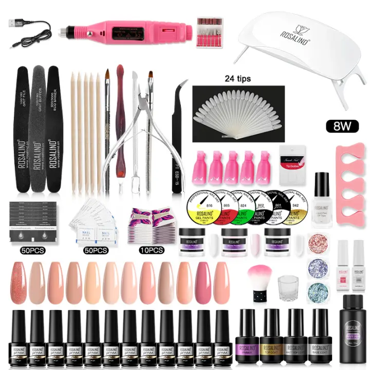 Rosalind-esmalte de uñas en Gel, conjunto de manicura con pulidor UV/LED, Primer capa superior, pintura semipermanente, Kits profesionales - 1