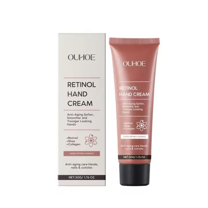 Crema de manos Retinol, cuidado hidratante con manteca de karité para líneas finas en las manos, mejora la sequedad y la nutrición - 1