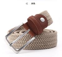 Cinturón elástico tejido para hombre y niña,3.3-3.4 CM de ancho, azul, negro, marrón, regalo de lujo, accesorios para vaqueros - details 8
