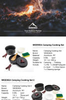 Juego de Cocina al Aire Libre Widesea Set de Ollas y Cubiertos para Camping y Excursiones Equipamiento para Picnics y Viajes - details 1