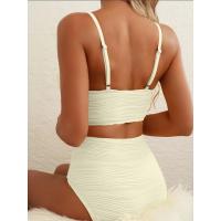 Bikinis con aros en U para mujer, traje de baño de cintura alta, traje de baño unicolor, ropa de playa para mujer, bañadores de verano, traje de baño XXL 2025 - details 7