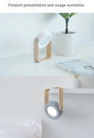 Linterna de lectura portátil y plegable, luz LED de noche regulable, táctil, con mango de madera, luces de mesa de carga USB, regalo para niños - details 6