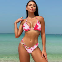 Conjunto de Bikini de Estampado de Leopardo Cuello Colgante en Triangle - details 18