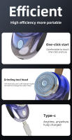 Mini Electric Travel Shaver For Men Pocket Size Washable Rechargeable Portable Painless Cordless Trimmer Knive Face Beard Razor - details 8