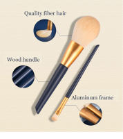 Set de 12 Brochas de Maquillaje Profesionales para Mujeres Herramienta de Cosméticos Ideal para Sombra de Ojos y Base en Polvo - details 1