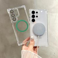 Funda de Armadura Transparente Magnética para Samsung Cubierta Protectora de Choque Reforzada con Corners de Lujo Ultra - details 2