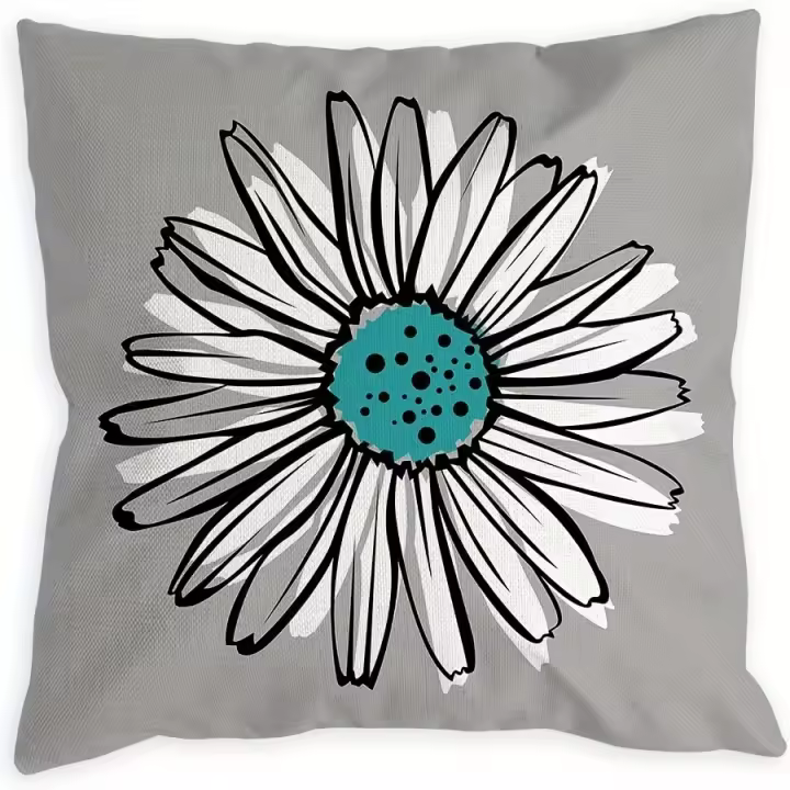 4 Fundas De Almohada De Color Verde Azulado, Turquesa Y Gris, Funda De Almohada Decorativa Para Sofá - 1