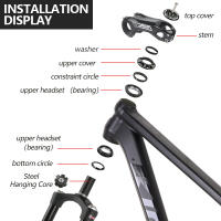 HASSNS-auriculares para bicicleta de montaña, caja de dirección de 44mm, 1 1/8, juego de cabezales integrados para ciclismo con tapa - details 3