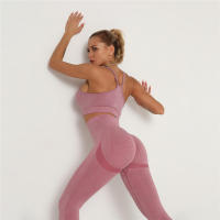 Conjunto deportivo para mujer, mallas de yoga para gimnasio de cintura alta, sujetador, conjuntos de correr, conjunto de entrenamiento - details 7