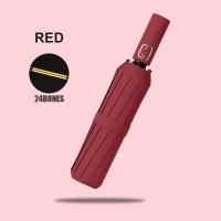 Paraguas automático grande de 24 huesos de Color sólido, luz plegable, gran formato, sombrilla para exteriores, protección UV, paraguas automático - details 13