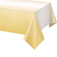 1pc gradiente Pastel rosa oro manteles desechables mantel de plástico cubierta de mesa rectangular para boda cumpleaños 54X108 pulgadas - details 10