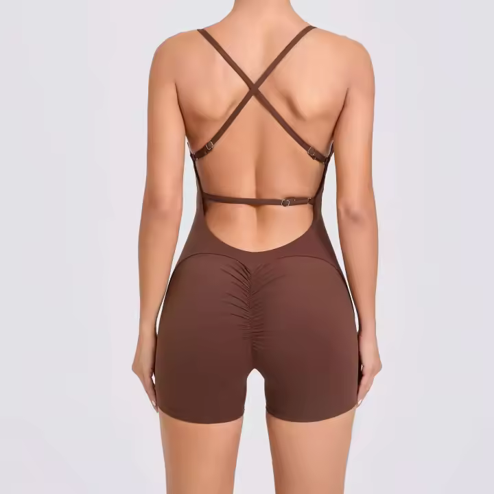 Conjunto de entrenamiento de ejercicio para mujer, traje de yoga, ropa deportiva, mono de gimnasio, rojo, verano, 2024 - 1