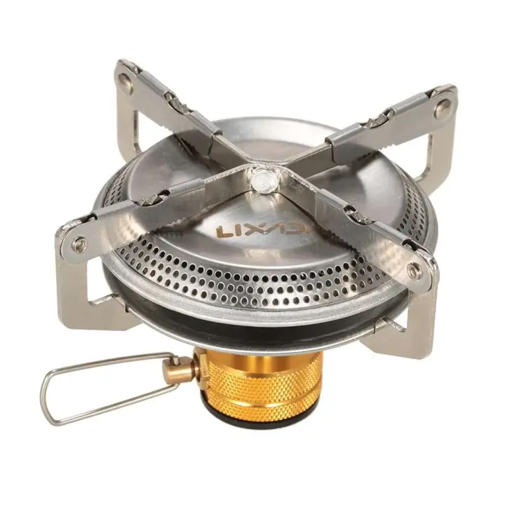 Lixada - Estufa de gas ultraligera portátil para acampar al aire libre, adaptador de tanque de combustible, convertidor, senderismo, mochilero, picnic, cocina - 1