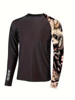 Camiseta de neopreno para hombre, Camiseta de nailon y elastano, cuello redondo, manga larga, secado rápido, adecuada para hombre - details 0