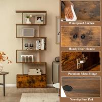 Estantería de Almacenamiento Elegante en Forma de S de 6 Niveles con Puertas - details 17