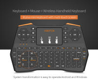 Mando a distancia Tricolor con retroiluminación, 2,4G, multifunción, ratón y teclado, Mini táctil, inalámbrico - details 0