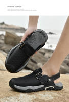 Verano dos usan zapatillas de playa, sandalias deportivas al aire libre y zapatos de montañismo. - details 27