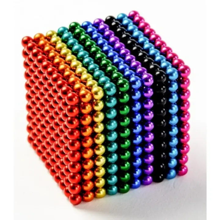 Bolas Magnéticas Multicolor De 1000, Bloques De Construcción De Cubo Grande Arcoíris - 1