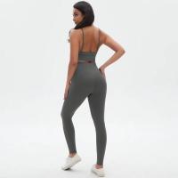 Conjunto de yoga de cintura alta para mujer, sujetador deportivo transpirable, mallas, equipo de fitness para levantamiento de pecho - details 12