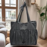 Bolso de Hombro de Algodón y Lino de Gran Capacidad 2025 Bolso Plisado Dulce y Perezoso - details 6