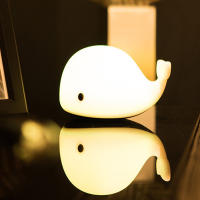Luz Nocturna recargable por USB para niños, Animal de silicona suave, dibujos animados, Ribbot, perro Panda, ballena, Delfín, regalo para niños - details 2