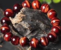 Pulsera de Ojo de Tigre Rojo Natural Amuleto de Buena Suerte Hecho a Mano para Hombres y Mujeres - details 2