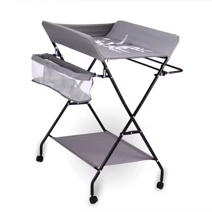 Mesa de Cambio Plegable para Bebé Estación de Cuidado con Mat Para 0-1 Años Menaje de 25 Kg Gris - 1