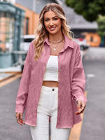 Blusa lisa de manga larga para mujer, camisa elegante con cuello vuelto, moda informal de oficina, nueva para primavera y otoño 2023 - details 22