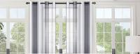 Cortinas opacas para salón, 2 piezas, cortinas aislantes del frío y el calor para dormitorio con pestañas gris claro - details 0